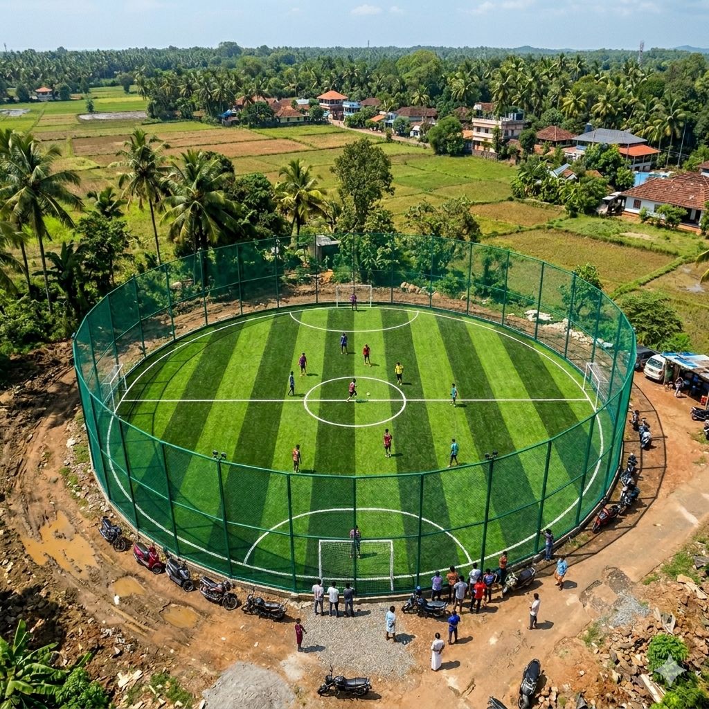 360 Circle Turf Construction at SPRINT 360 COIMBATORE